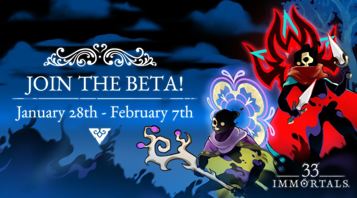 Epic Games Store (@epicgames) on Twitter photo 🚨Ready to dive in? The 33 Immortals Beta is coming from January 28 to February 7! 
Don’t miss out—sign up now: epic.gm/33-immortals 🚨Ready to dive in? The 33 Immortals Beta is coming from January 28 to February 7! 
Don’t miss out—sign up now: epic.gm/33-immortals