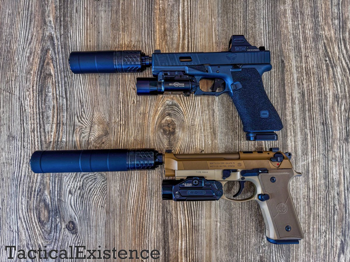 It takes two to make a thing go right! #tacticalexistence #holosun #surefire #beretta #glock #cgsgroup #suppressor #silencer #guns #weapons #firearms #shooting #pistol #handgun