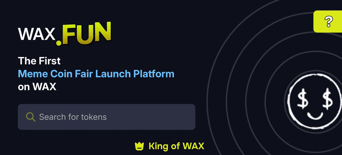 And we are back online… with something new!

New WAX.FUN Rules:

👉 Starting Market Cap: $1,500 USD
👉 Target Market Cap: $21,000 USD
👉 King of WAX Market Cap: $9,000 USD

#memecoin