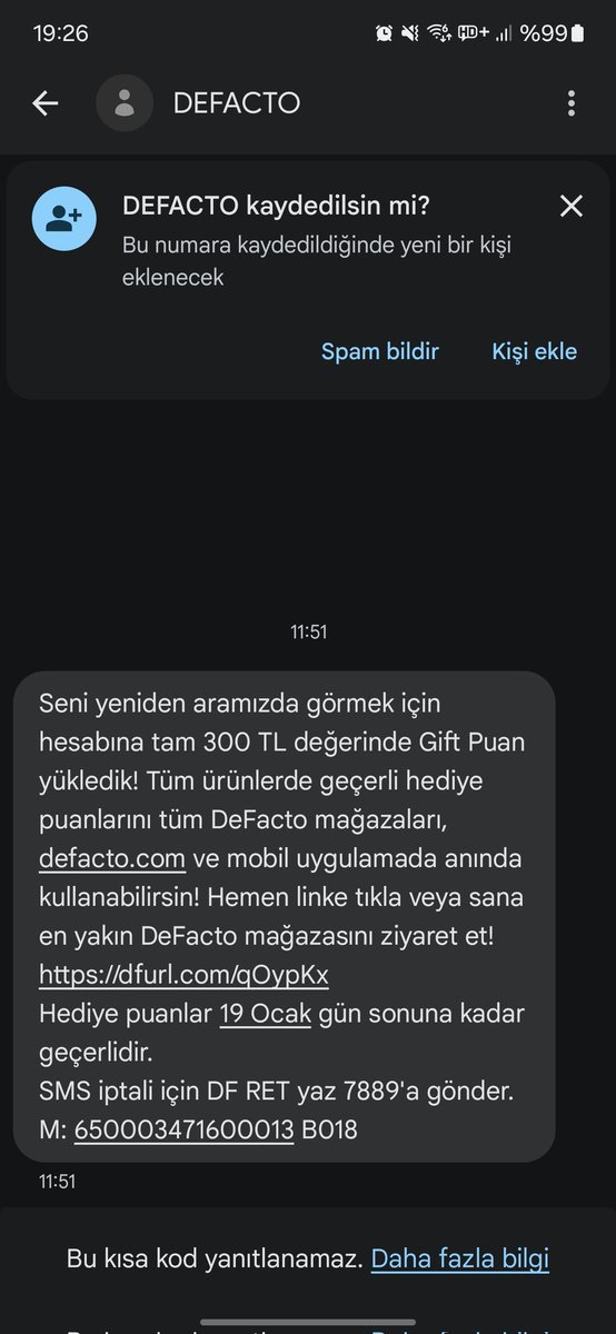 TiworluI's tweet photo. @defacto Merhabalar bir msj aldım ancak hesabıma yüklenen bir puan yok https://t.co/EPJqdUY3cT