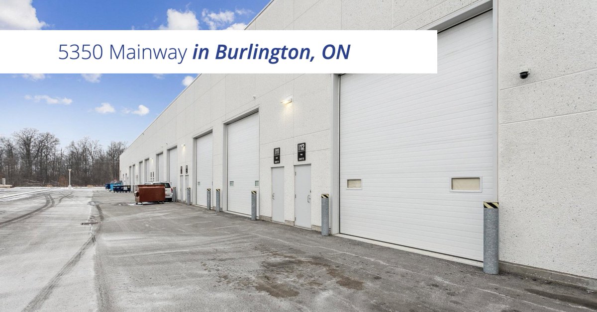 Oak_Bur_Ham_CRE's tweet photo. For Lease | 5350 Mainway, Burlington, ON
Industrial | 2,523 SF
This space is ideal for a variety of uses, featuring 595 SF of finished office space, 25' clear height and a drive-in door.
Reach out for additional details on this opportunity. #TeamMF
https://t.co/HXjkXdkJIw https://t.co/uOddm3axEd