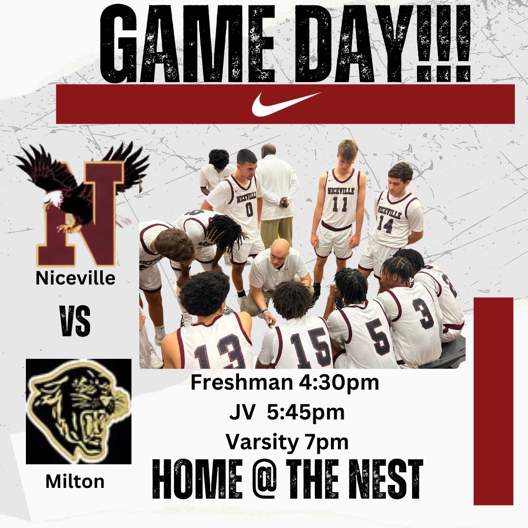 NHS_EaglesHoops's tweet photo. 🗣️It’s GAAAMEDAY‼️
Let’s pack the Nest tonight and cheer on the Eagles as they take on the Milton Panthers!  
#mayhem 🦅🦅🦅🦅🦅🦅🦅 https://t.co/AVB2GEjkFd
