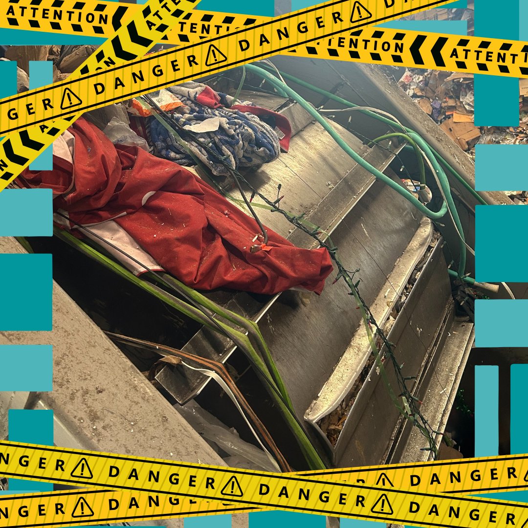 These photos from our Taylor facility show how tanglers like plastic bags, cords, and wires, including string lights, create dangerous situations for our team members who have to remove them by hand ⚠️​
Check for local drop-off programs in your city: tinyurl.com/balconeslocal