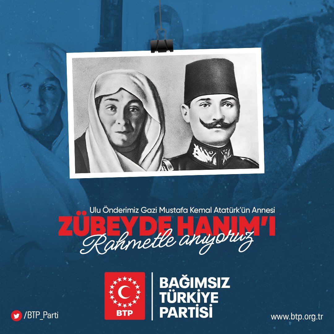 BTPBursail's tweet photo. “Bir anne tüm dünyayı değiştirir.”

Dünyaları değiştiren Atamızın biricik annesi Zübeyde Hanım’ı, vefatının yıl dönümünde rahmet ve minnetle anıyoruz.
#ZübeydeHanım #ZübeydeAnne https://t.co/hj811ZCEQo