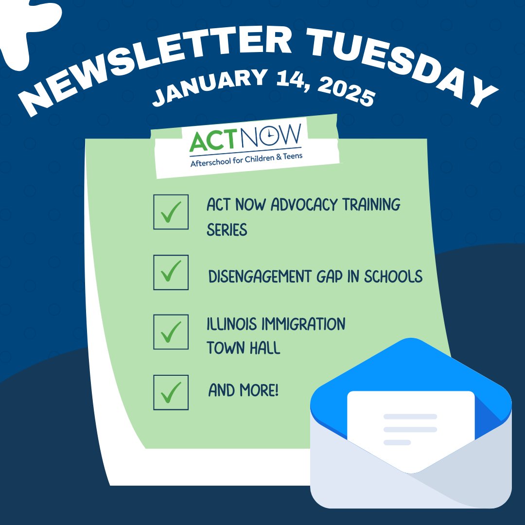 IL ACT Now Coalition (@actnowcoalition) on Twitter photo It's Newsletter Tuesday (January 14, 2025)! This week we are sharing ACT Now's new advocacy training series, mental health support for migrants, writing opportunities for youth and more: actnowillinois.org/act-now-newsle… It's Newsletter Tuesday (January 14, 2025)! This week we are sharing ACT Now's new advocacy training series, mental health support for migrants, writing opportunities for youth and more: actnowillinois.org/act-now-newsle…