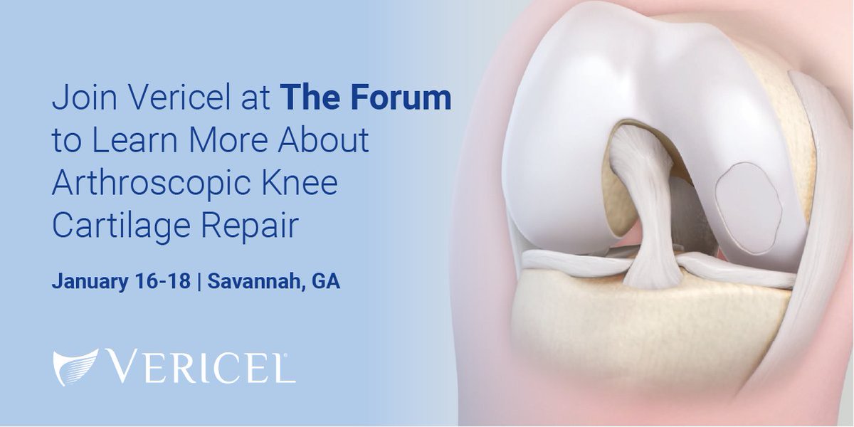 We'll be at The Forum's 26th annual meeting on January 16-18. Join us to learn more about an innovative arthroscopic knee cartilage repair procedure. Sign up here: bit.ly/40x634v (For HCPs Only)