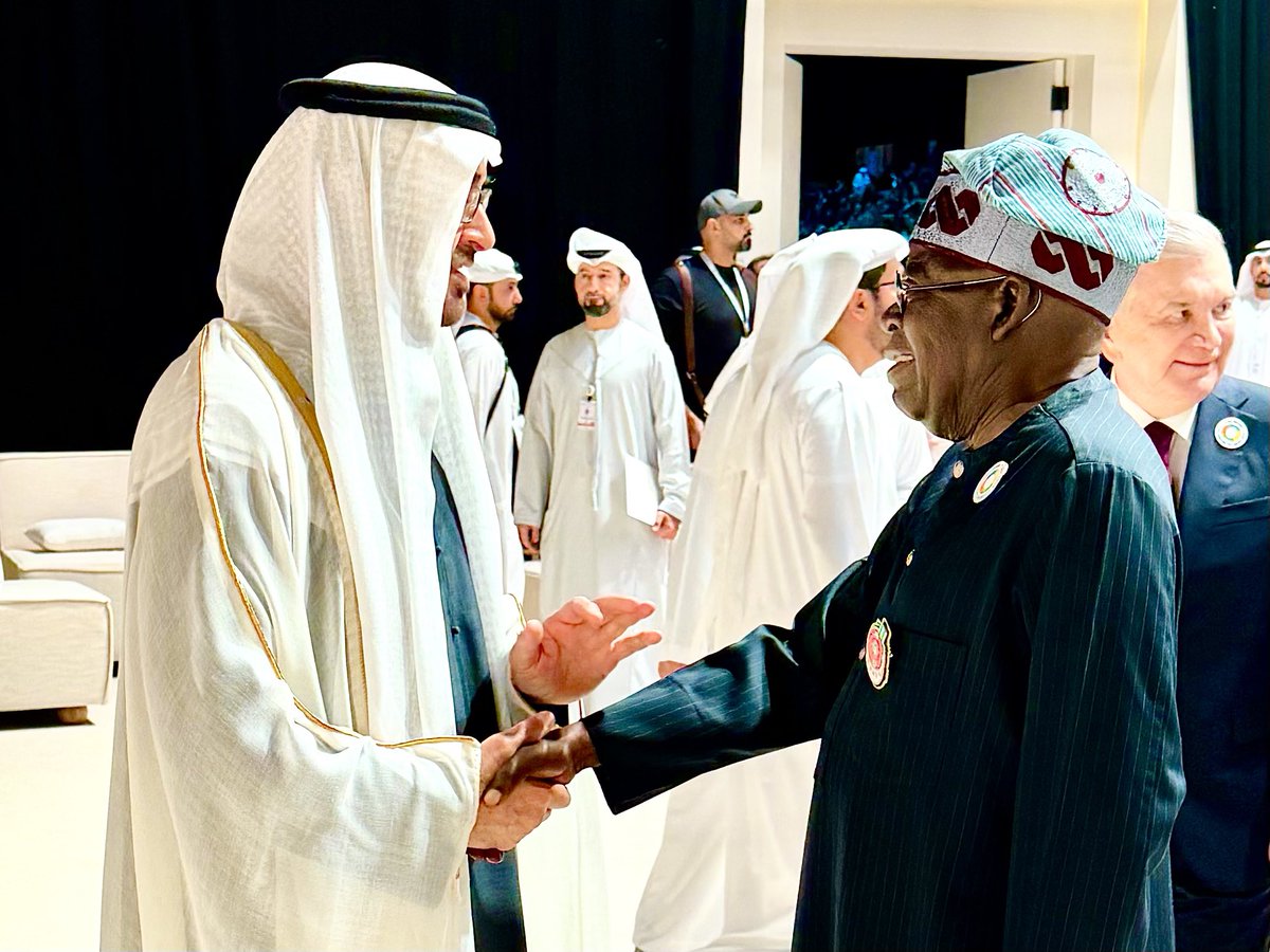 officialABAT's tweet photo. I joined His Highness Sheikh Mohammed bin Zayed Al Nahyan, President of the United Arab Emirates and other world leaders at the opening of the Abu Dhabi Sustainability Week (ADSW) and the Zayed Sustainability Prize Awards Ceremony where a Nigerian SME, Nafarm Foods, won the Zayed Sustainability Prize in the Food Category for their work developing scalable hybrid solar food dryers that preserve food and reduce CO2 emissions. 

Another Nigerian entrant, D-Olivette Global Enterprise, was a finalist in the Energy category and was recognised for their work on an IoT and AI-assisted innovative waste management solution that improves collection efficiency by 40%.

I congratulate both SMEs for doing Nigeria proud.