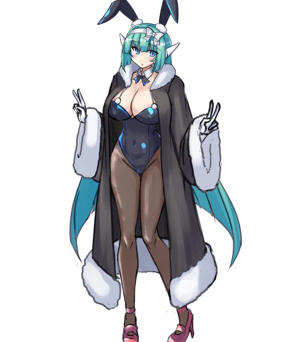 ロングコートバニーちゃん描いた 