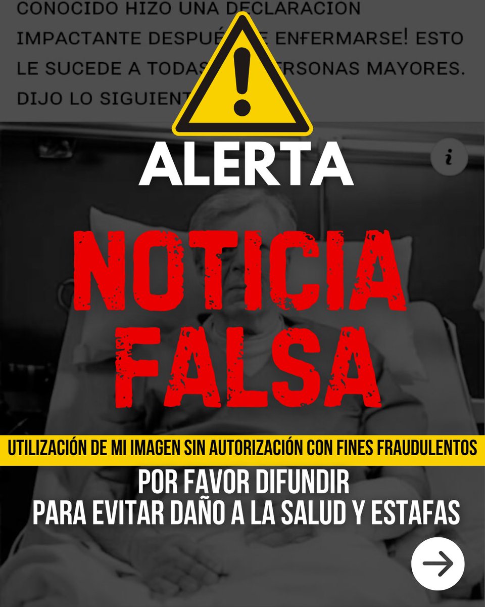 DrLopezRosetti's tweet photo. IMPORTANTE: Se están promocionando en FACEBOOK medicamentos utilizando mi nombre y mi imagen, sin autorización. La promoción es falsa y la medicación peligrosa. Les solicito encarecidamente hagan conocer esta comunicación a sus contactos en redes sociales. Con el agradecimiento de siempre, Dr. Daniel López Rosetti