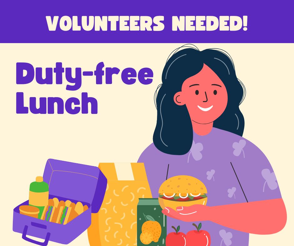marvinbsmithpto's tweet photo. Duty free lunch is this Wednesday. Please come hang with the kids so our teachers can get a break. Sign up: https://t.co/TYmLcxkaUi https://t.co/Je5FzznUav