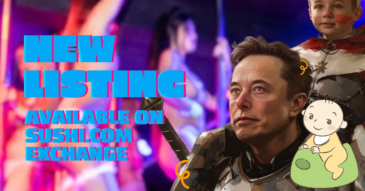 BabyPercyBase's tweet photo. First project on @memecoindotnew to list on new exchange!
Baby Percy is officially Elon Musk's new meta! The developers and the team have gone all in by using 100% of the tax revenue to secure a listing on Sushi Exchange!
Swap now at:
https://t.co/xPJteuk0eK
#babypercy #base https://t.co/vUpOJjVjFC