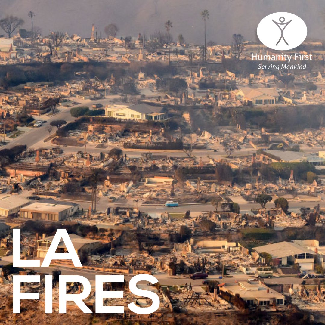 HFUSA's tweet photo. 💔 Our hearts ache for Los Angeles.

The devastation caused by the recent wildfires is unimaginable, and our thoughts are with everyone affected.

At @HFUSA, we are ready to bring relief, support, and hope to those who need it most. 💪❤️

📢 You can help too!
Together, we can make a difference. Whether you can donate or simply share this message, every action counts.

➡️ Visit https://t.co/AeAwfjyD4C to learn how you can provide much needed support.

🕊️ Let’s unite to rebuild lives and communities. LA, we’re with you.

#LAstrong #DisasterRelief #TogetherWeCan #ServingHumanity #HumanityFirst #LAFirestorm2025