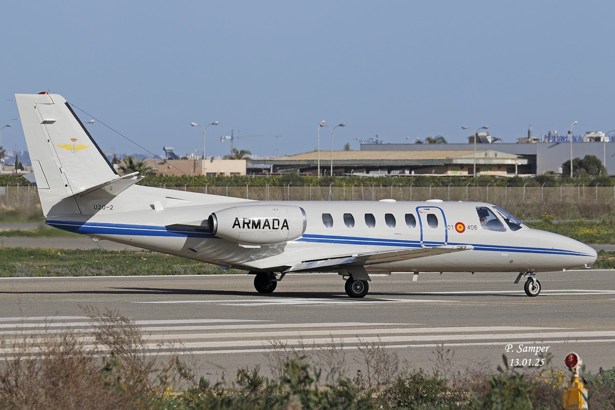 Visita a la #BASanJavier de este  "Orca" (Cessna 550 Citation II) de la #4ªEscuadrilla #FLOAN  de nuestra <a href="/Armada_esp/">Armada</a>. <a href="/SpottersMurcia/">Spotters Murcia</a>