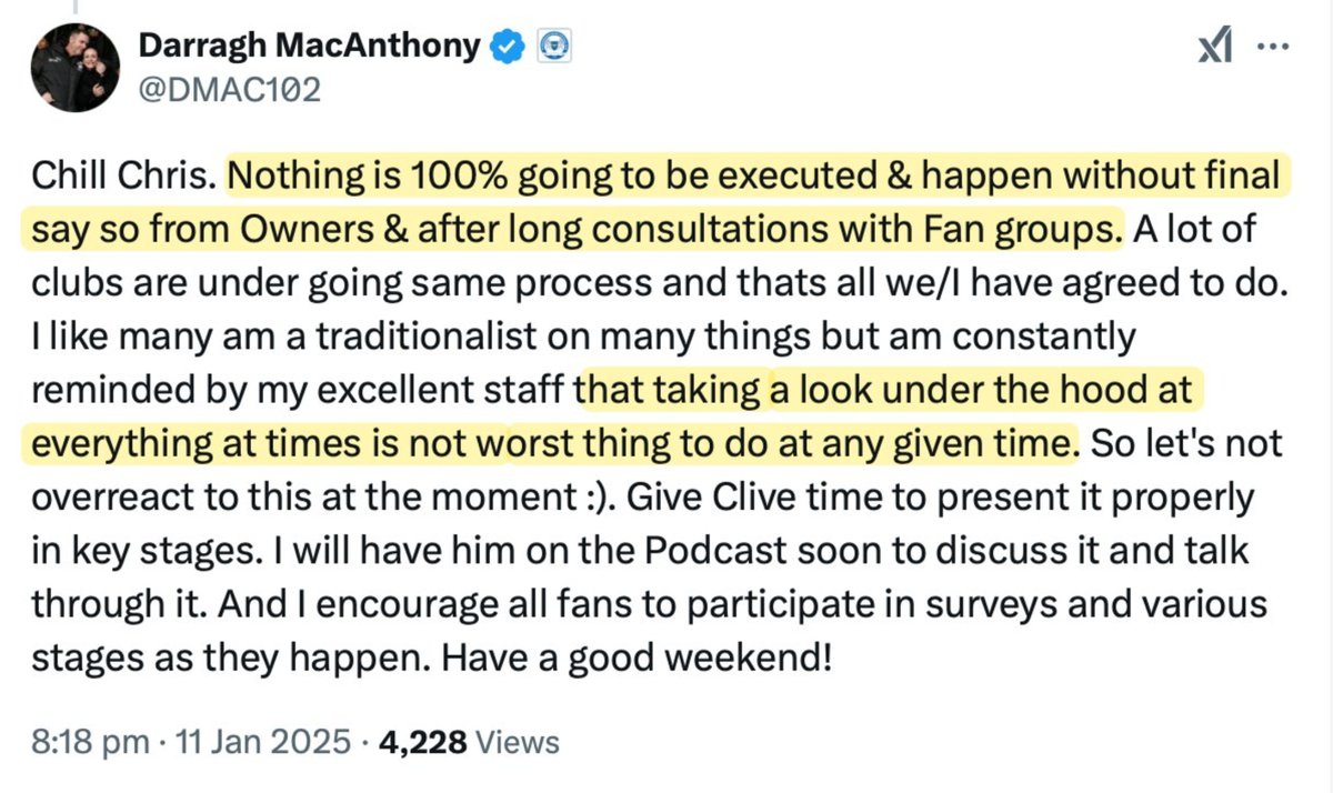 matt_pufc's tweet photo. @theposh I'm curious about the "July 2026 roll out" phase which seems now set in stone regardless of the outcome of speaking with supporters and supporters groups and seems at odds with Darragh's recent tweet which seemed more pragmatic and less concrete. https://t.co/8nckMeoCYr