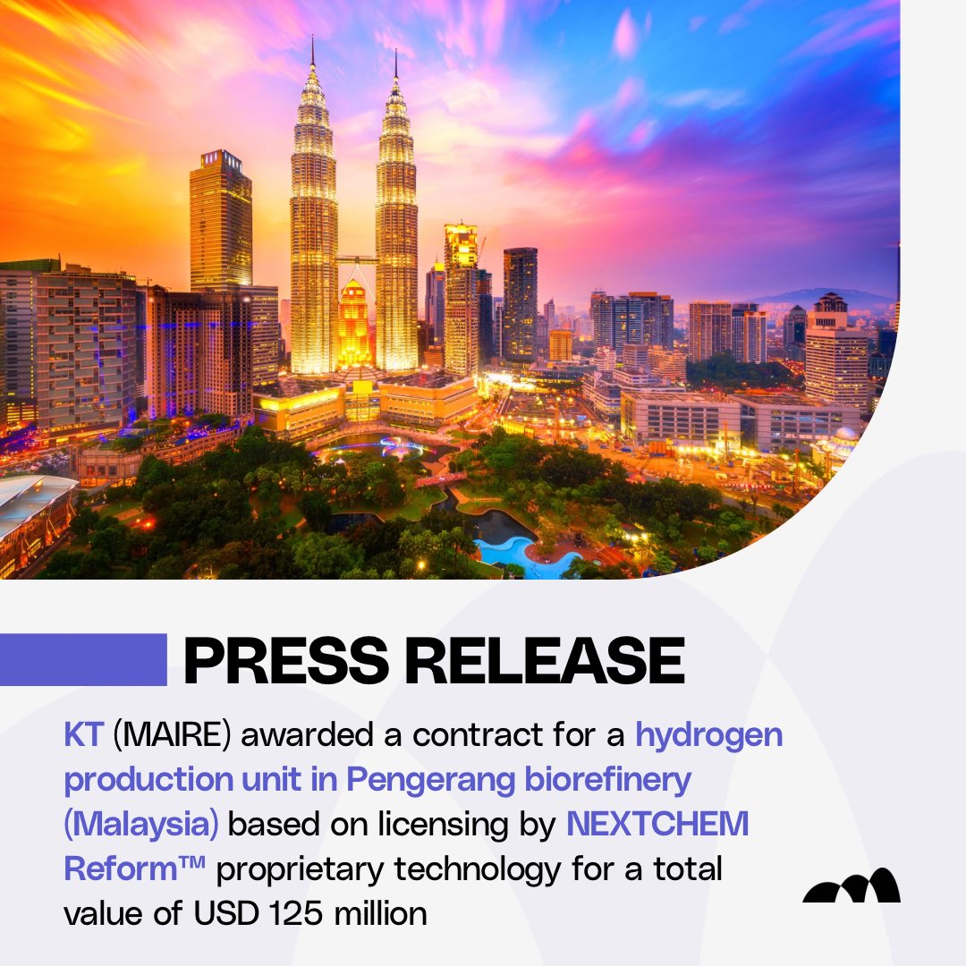 📢 A new contract for a hydrogen production unit in Pengerang biorefinery (Malaysia) ⏩ groupmaire.com/en/newsroom/pr…