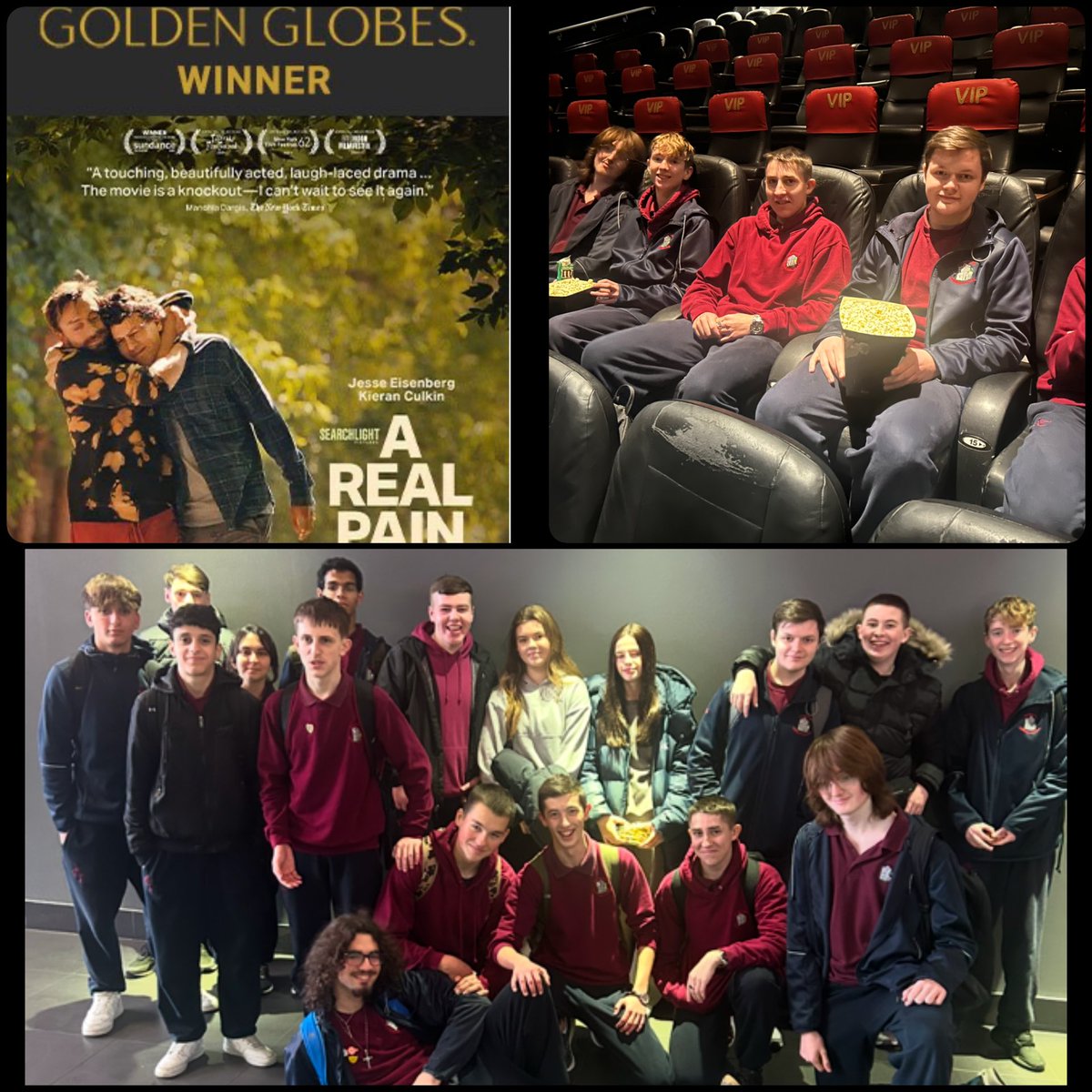 Marta16403959's tweet photo. It was a pleasure to watch the film "A Real Pain" with the TY students @adamstowncc .It was great to see their enthusiasm after the film was over. A good lesson about Polish history, friendship and simply about people. #Poland #polishclass @langsconnect_ie @languages_ie https://t.co/kEMrskF2OM