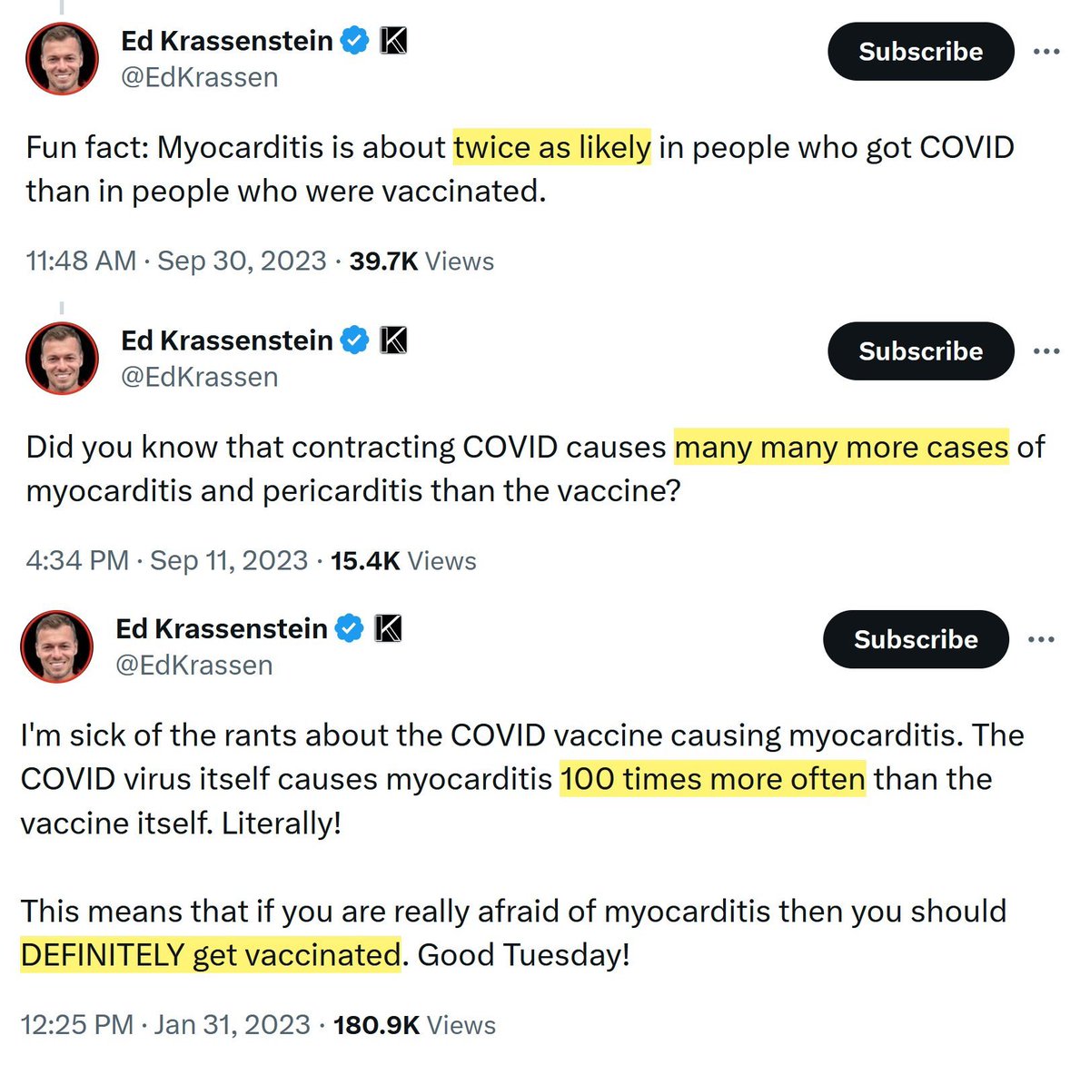 MoldyBreadRatio's tweet photo. IMPORTANT:

Ed Krassenstein is NOT A doctor. 

In fact he’s a known scammer and liar who used to trade teen porn domains.

Taking medical advice from him is about as wise as consulting him on rocket science—or even something as simple as which cough drops to buy. Just don’t. https://t.co/7fj2hrkohe