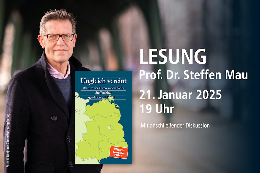 hs_magdeburg's tweet photo. Ungleich vereint. Am 21. Januar laden Hochschule Magdeburg-Stendal und das Institut für demokratische Kultur sowie das Literaturhaus #Magdeburg zu öffentlicher Lesung und Diskussion mit Prof. Dr. Steffen Mau ein. Beginn ist 19 Uhr im Audimax (Haus 15), der Eintritt ist frei. 1/2 https://t.co/MUmaBfi0Vt