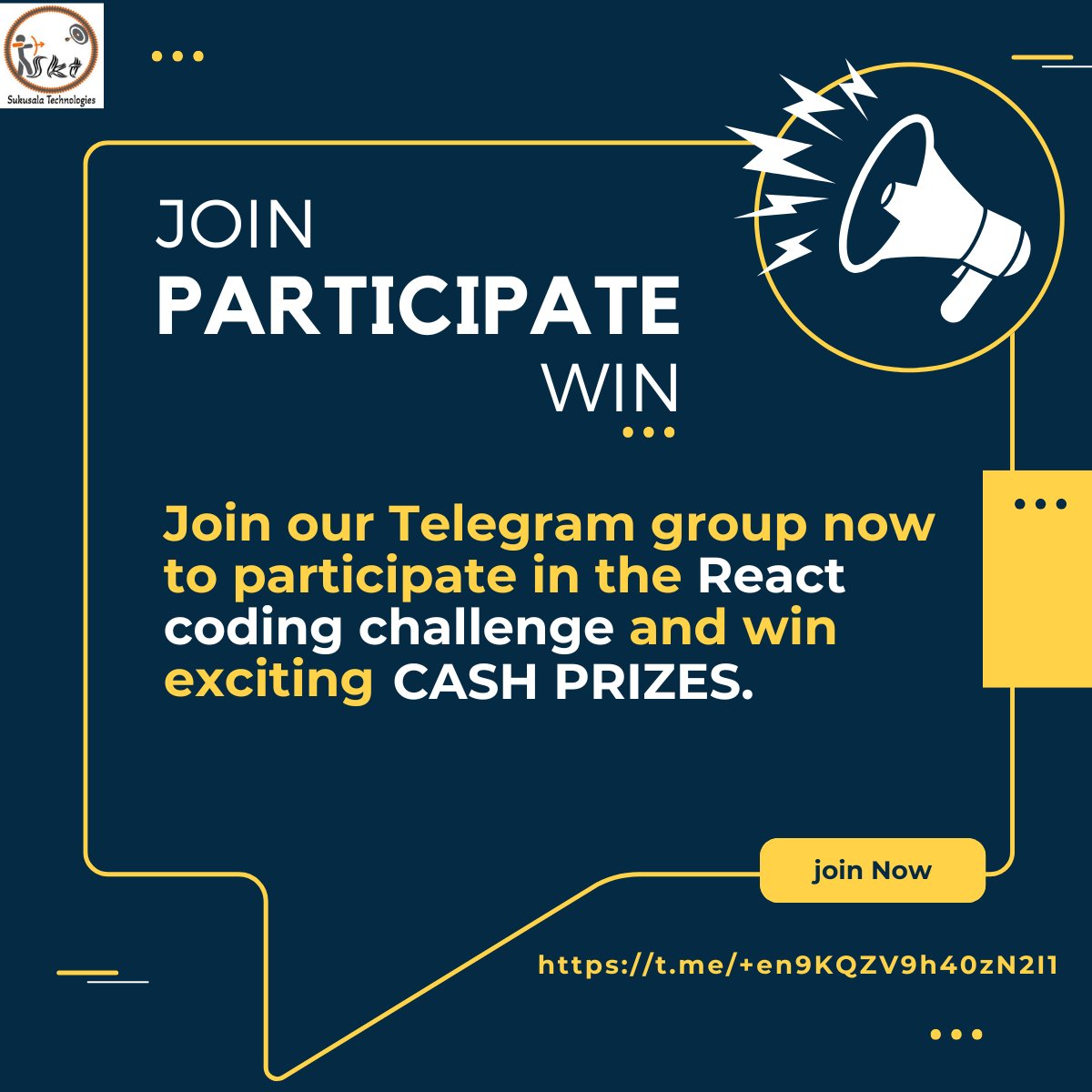 sukusalatech's tweet image. Join our Telegram group now to participate in the React Coding Challenge and win exciting cash prizes! Showcase your skills and compete with the best.
Join now: t.me/+en9KQZV9h40zN…
#ReactChallenge #CodingContest #WinPrizes