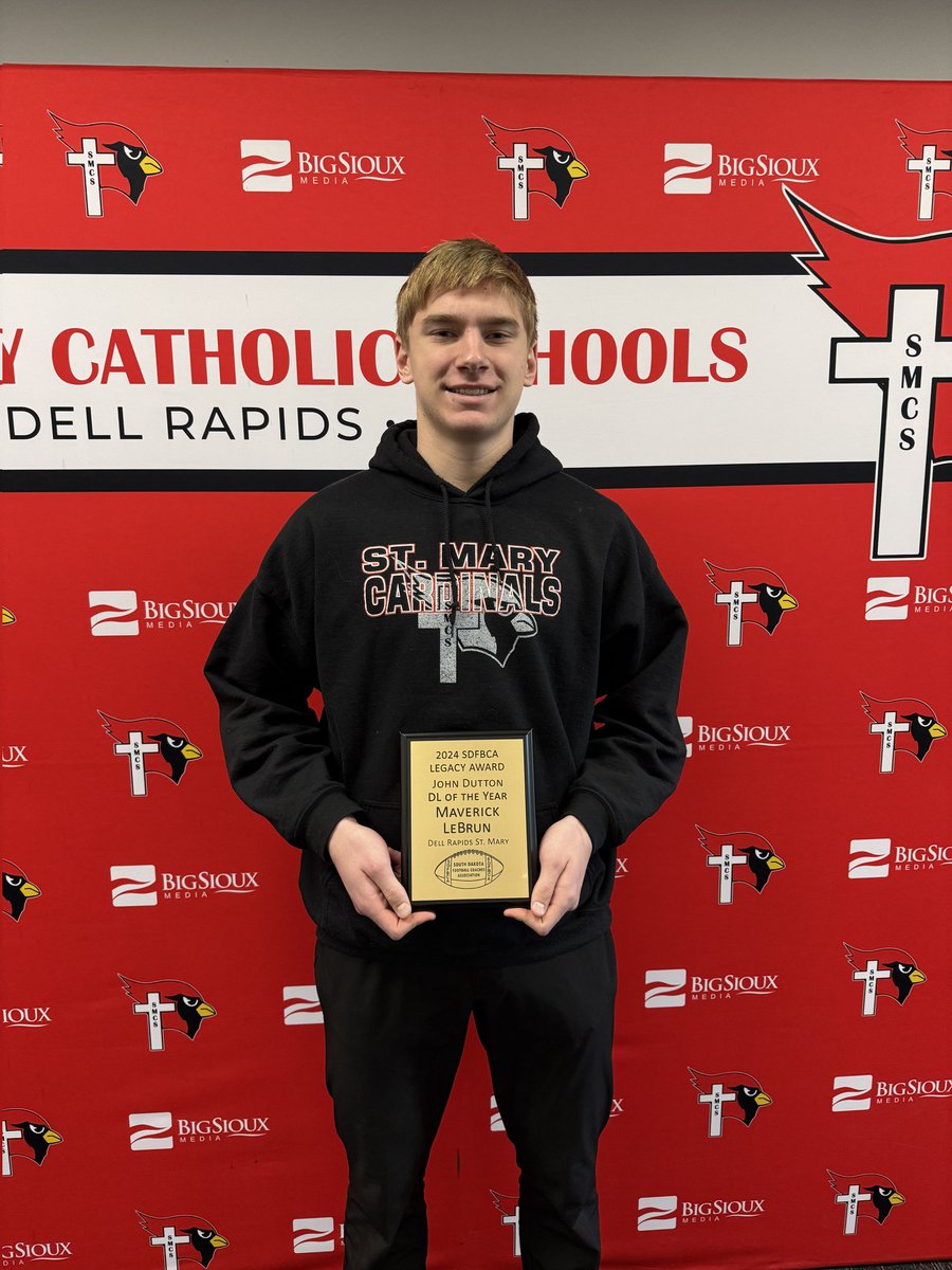 Cardinal Athletics (@drsm_athletics) on Twitter photo Congrats to senior Maverick LeBrun on being selected as the <a href="/sdfbca/">SoDak Football Coaches Association</a> defensive lineman of the year! The future Jackrabbit had an outstanding season and we're excited to see him compete at the next level! Congratulations Mav!! Congrats to senior Maverick LeBrun on being selected as the <a href="/sdfbca/">SoDak Football Coaches Association</a> defensive lineman of the year! The future Jackrabbit had an outstanding season and we're excited to see him compete at the next level! Congratulations Mav!!