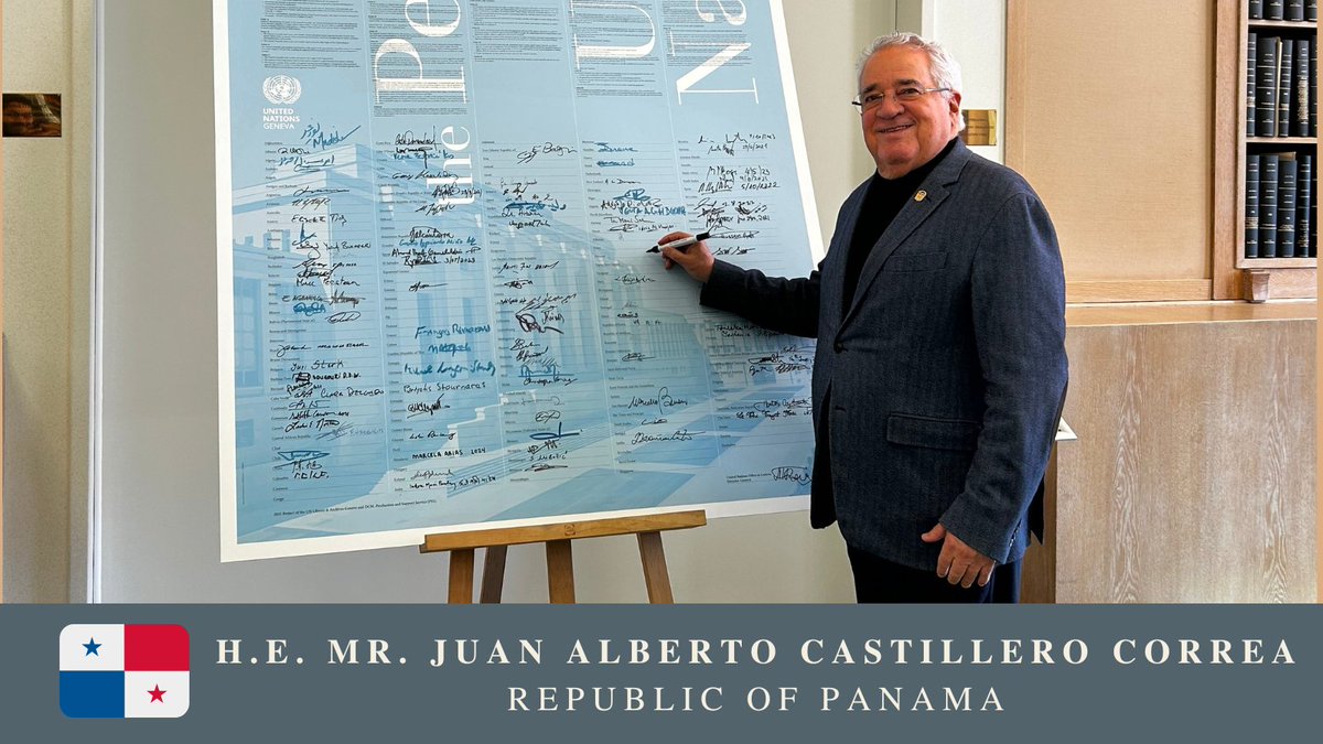 UN Library&Archives Geneva (@unoglibrary) on Twitter photo Thank you to the Permanent Mission of the Republic of Panama 🇵🇦 for reaffirming commitment to the values of the United Nations by signing the #UNCharter poster, at the UN Library & Archives Geneva !
#Multilateralism
<a href="/CancilleriaPma/">Cancillería de Panamá</a> <a href="/panamaonuny/">Permanent Mission of Panama to the UN</a> Thank you to the Permanent Mission of the Republic of Panama 🇵🇦 for reaffirming commitment to the values of the United Nations by signing the #UNCharter poster, at the UN Library & Archives Geneva !
#Multilateralism
<a href="/CancilleriaPma/">Cancillería de Panamá</a> <a href="/panamaonuny/">Permanent Mission of Panama to the UN</a>