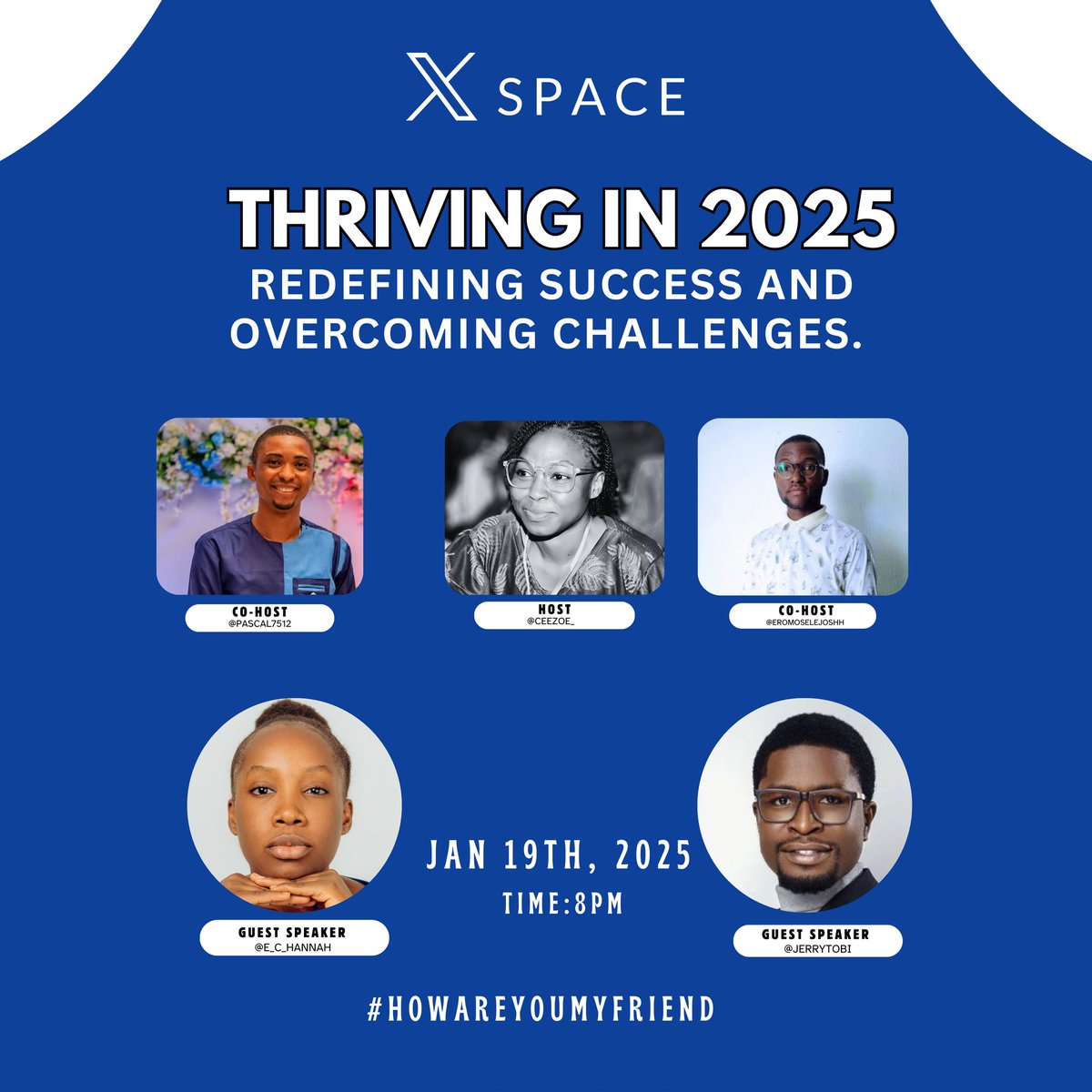CeeZoe_'s tweet photo. 𝗦𝗮𝘃𝗲 𝗧𝗵𝗲 𝗗𝗮𝘁𝗲!!
Our monthly hangout space holds on Sunday.
#HowAreYouMyFriend https://t.co/O1gjCTcrZu
