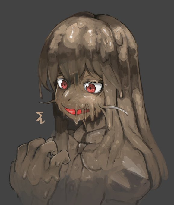 昨日の泥んこナマズ化天子の帽子無し差分 