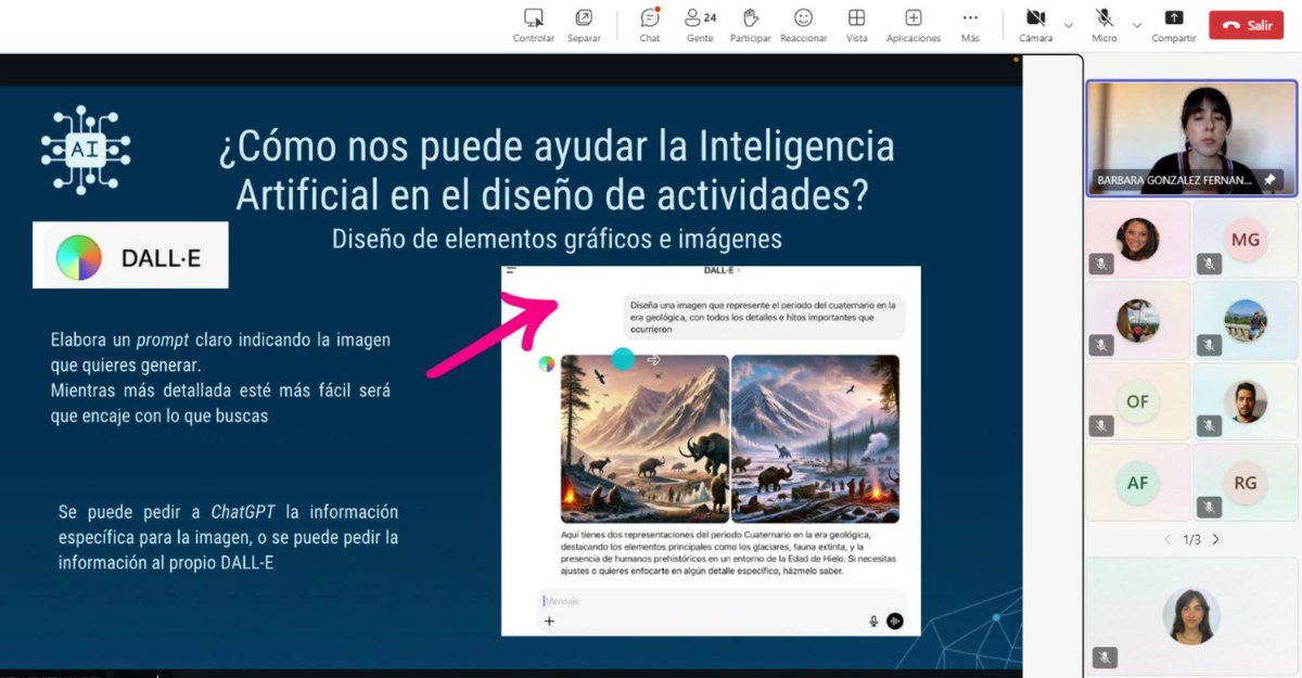 En la tarde de hoy, gran parte del profesorado seguimos formándonos con el seminario de Inteligencia Artificial en el aula. Gracias una vez más al <a href="/cfiemiranda/">CFiE de Miranda de Ebro</a> y a la ponente Bárbara González!!🤖🧠