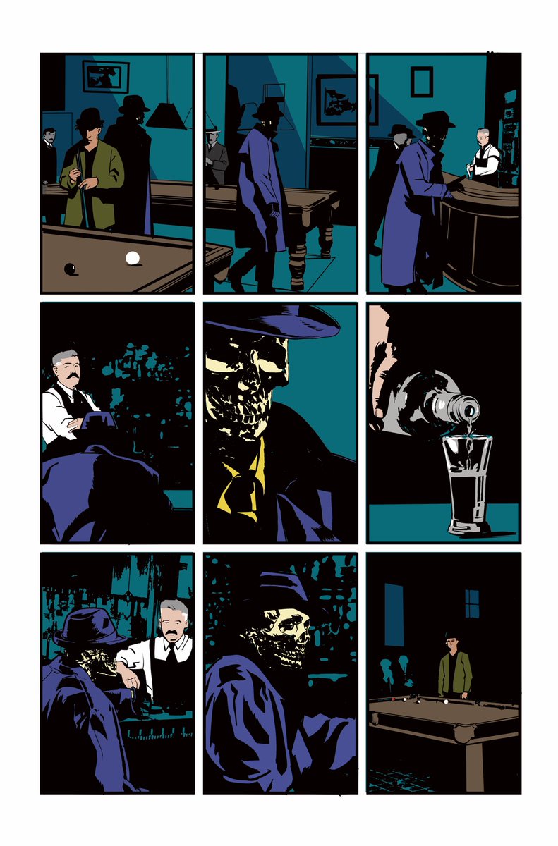 Happy #PortfolioDay 
I’m a cartoonist currently writing and drawing CALAVERA P.I. for <a href="/OniPress/">Oni Press</a> 
Please share and RT if you feel so inclined 
Some pages from issue 1 &amp; 2