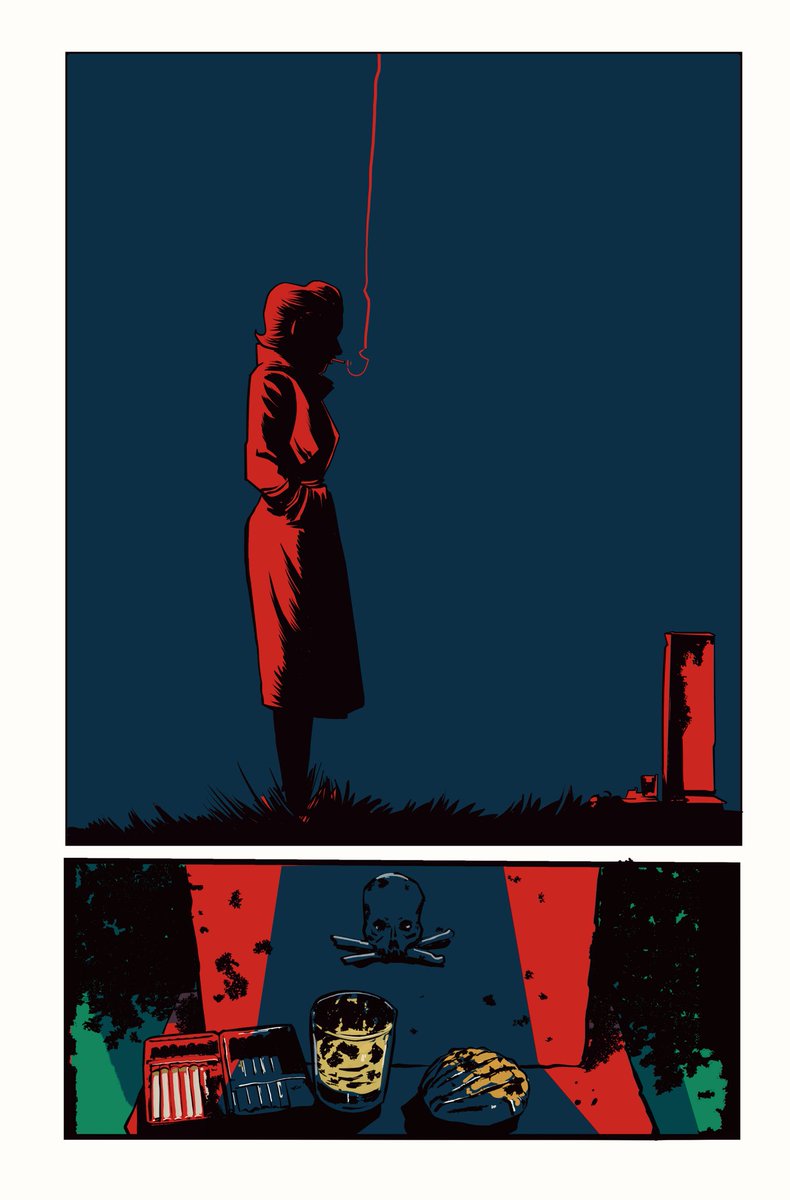 Happy #PortfolioDay 
I'm a cartoonist currently writing and drawing CALAVERA P.I. for @OniPress 
Please share and RT if you feel so inclined 
Some pages from issue 1 &amp; 2 