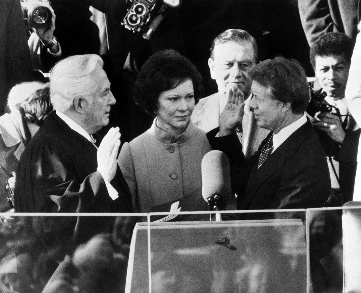 pressfreedom's tweet photo. Former U.S. President Jimmy Carter proclaimed in his Jan. 20, 1977 inaugural address: "Our commitment to human rights must be absolute, our laws fair...; the powerful must not persecute the weak, and human dignity must be enhanced."

As a new administration takes office on Jan. 20, these words remain a powerful call to action. The United States must uphold its role as a steadfast defender of human rights and democracy worldwide.

📷: Consolidated News/AFP

@cartercenter @carterlibrary