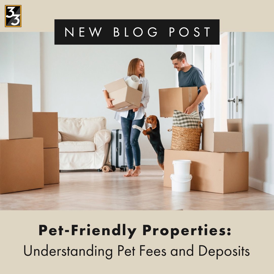 In our latest blog, we’re diving into why pet fees and deposits exist, how they add value to properties, and the legal ins and outs every landlord and tenant should know. 🐾 Learn more here: 33realty.com/blog/pet-frien…