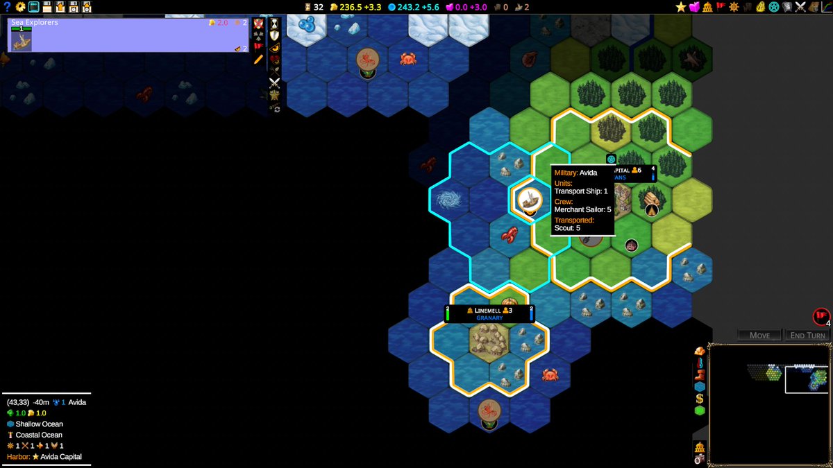 WizardWarfare's tweet photo. In Wizard Warfare 2 if you build a Harbor in your city and some Transport Ships your troops can jump into the water at the Harbor and sail off to explore new and distant lands! #4X #IndieGames #GameDev https://t.co/O0iiVIm5p6