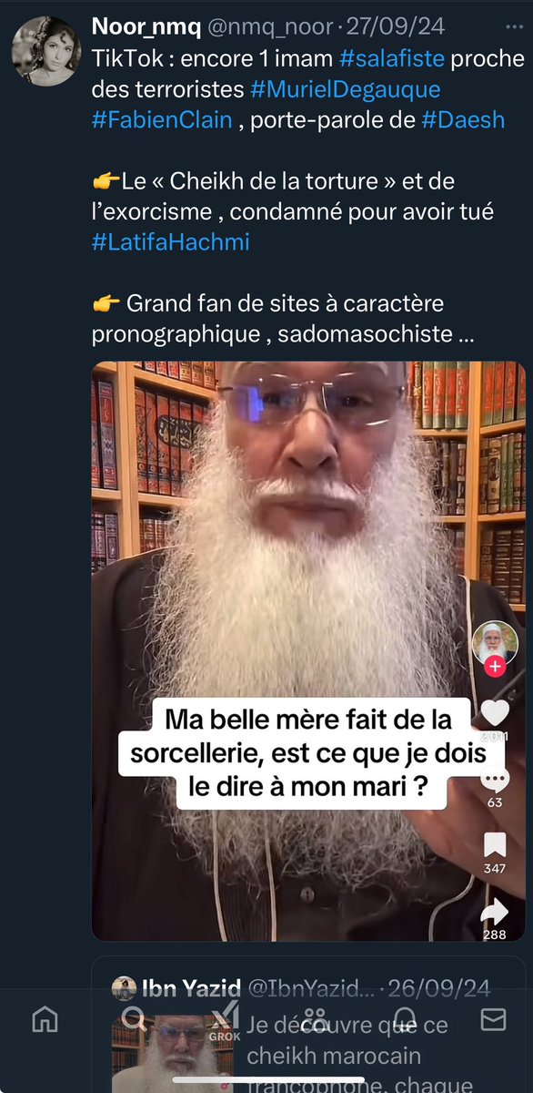 nmq_noor's tweet photo. #AbouChayma s’oppose à la prière pour la 🇫🇷 dans les mosquées:
👉 Le « Cheikh de la torture » exorciste, accusé d’avoir tué 1 jeune fille #Roqya
👉 proche du jihadiste #FabienClain , voix de #Daesh
1 imam grand adepte de contenus pédo pornographiques ! https://t.co/bS31VHjuwC