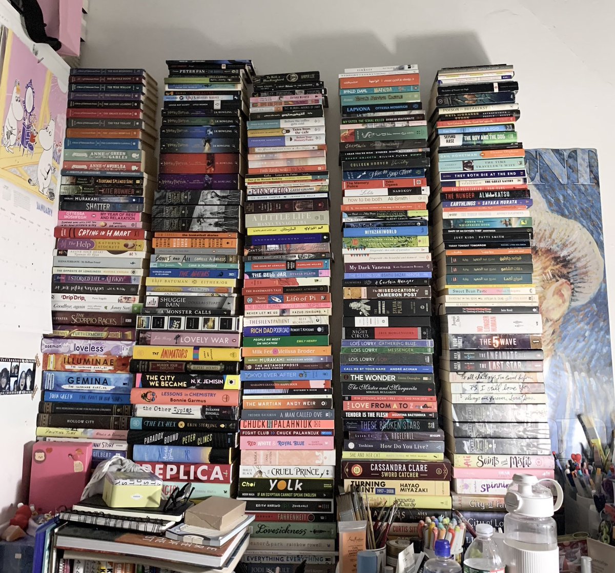 howlsbooks's tweet image. i have shelves now but i lowkey miss whatever i had going on here