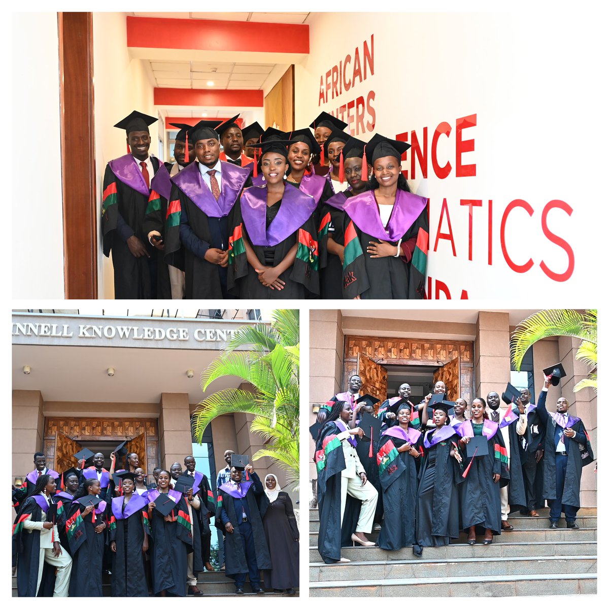 AceUganda's tweet photo. 🎉@ACEUganda celebrates 1 PhD🎓 and 12 MSc🎓 Bioinformatics graduates at this year's #Mak75thGrad🥳. This event also saw our Director, @Daudi_j, honored with the mid-career award by @MakCoCIS. Proud to support these journeys alongside @Makerere and @IDIMakerere. Congratulations✨ https://t.co/N30lm8w6lA