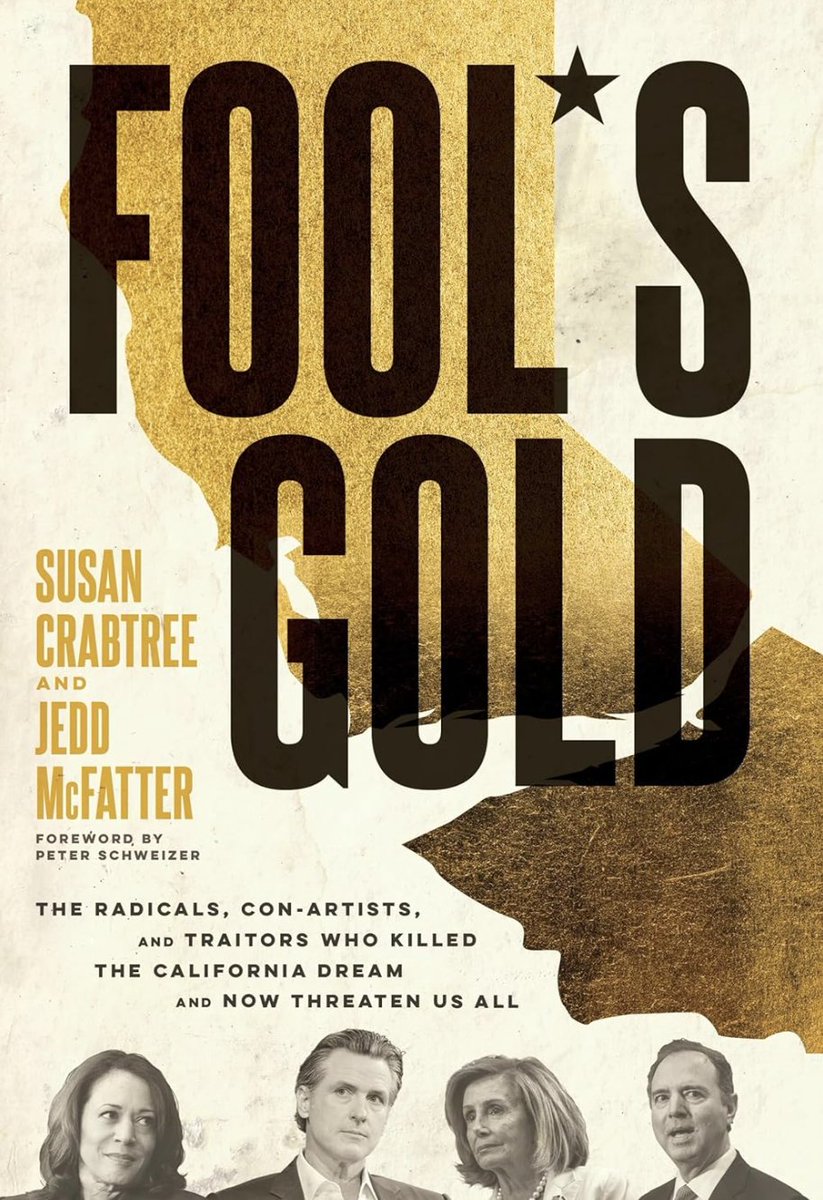 susancrabtree's tweet image. WANT MORE INFORMATION ABOUT CALIFORNIA'S CORRUPT AND INCOMPETENT GOVERNMENT TO PREVENT THE CHAOS FROM COMING TO A CITY NEAR YOU?
My book, FOOL'S GOLD: THE RADICALS, CON-ARTISTS, AND TRAITORS WHO KILLED THE CALIFORNIA DREAM AND NOW THREATEN US ALL, has an entire chapter devoted…