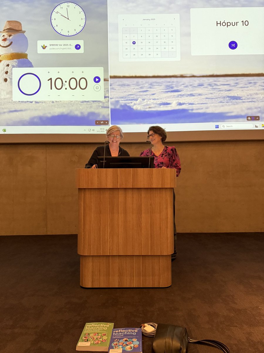 Við @Ingileif fórum á svið í dag og stýrðum námslotu 95 meistaranema um starfsþróun, forystu og bekkjarstjórnun í <a href="/Haskolinn_Ak/">Háskólinn á Akureyri / University of Akureyri</a> Ákaflega göfulir dagar að baki með frábæru fólki, af öllu landinu. #menntaspjall #kennó_ha <a href="/ingileif/">Ingileif Ástvaldsdóttir</a>