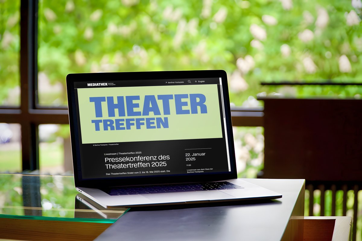 #Theatertreffen 
Es ist wieder soweit: Am 22. Januar um 11:00 wird die Auswahl der zehn bemerkenswertesten Inszenierungen sowie weitere Details zur kommenden Festivalausgabe vorgestellt. Ihr könnt im Livestream dabei sein!
mediathek.berlinerfestspiele.de/de/theatertref…