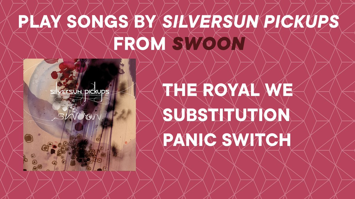 rocksmithplus's tweet image. Time to pick a guitar and play some #SilversunPickups!

Enjoy tracks from #Swoon ("Panic Switch) #Pikul ("Kissing Families"), #Carnavas ("Well Thought Out Twinkles"), #NeckoftheWoods ("The Pit"), and #PhysicalThrills ("Empty Nest").

Plug in and let the music take over! 🎵