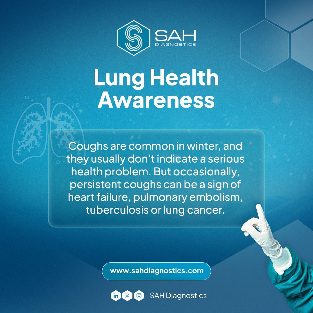 Coughs are common in winter and usually don’t indicate anything serious. But sometimes a persistent cough can be a sign of lung problems. 

Our X-Ray and MRI services can help you monitor your patients' lung health. 

Get in touch at sahdiagnostics.com.