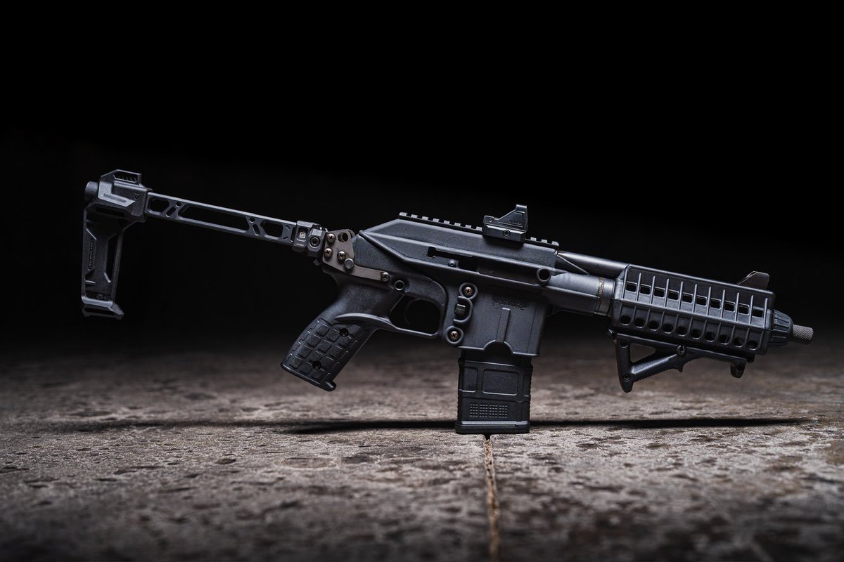 KelTecOfficial's tweet photo. 💥Coming soon💥

KelTec 1913 side folding brace/stock adapter, designed to fit your PLR16 or SU16 and compatible with any industry standard 1913 mount stock or brace. 

Plus we’re excited to announce the PLR16 Defender, a complete pistol package. 

@KelTecOfficial official PLR16, and compact forend 
@strikeindustries  FSA Single Folder (stabilizer)
@ViridianWepTech RFX11 green dot 
@Magpul AFG