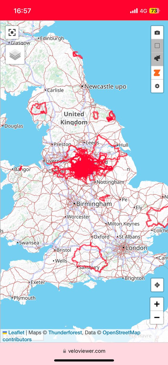 JohnyCam's tweet photo. @100Climbs @VeloViewer @bikeradar My big square is coming along nicely but I also like looking at where I’ve been. Top left is the Fred, bottom is King Alfred Way and east is the Wolf Way plus a few other daft rides 😀 https://t.co/dj5XZ5rfui