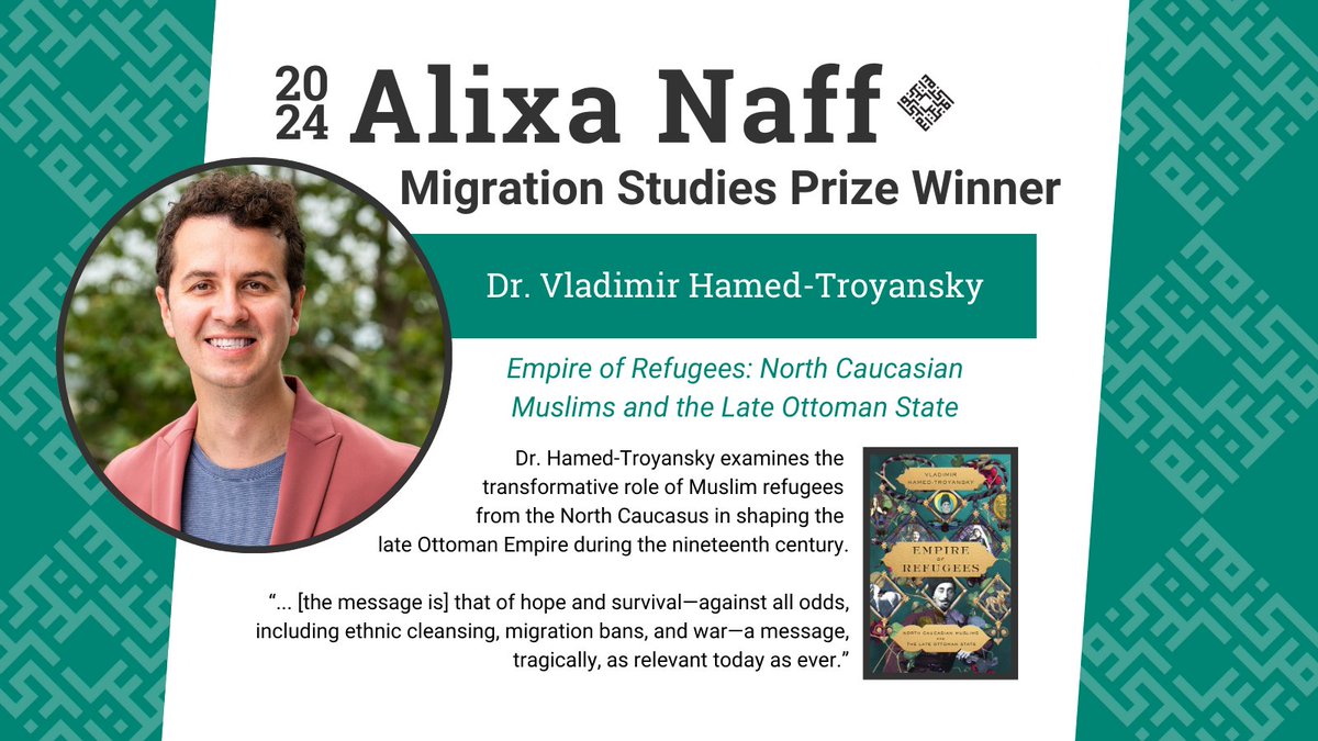 Khayrallah Center (@khayrallahncsu) on Twitter photo We're thrilled to announce that <a href="/VHTroyansky/">Vladimir Hamed-Troyansky</a> has been awarded the Alixa Naff Prize for 2024! Follow the link in our bio or visit our website to learn more. #culturalstudies #AlixaNaffPrize We're thrilled to announce that <a href="/VHTroyansky/">Vladimir Hamed-Troyansky</a> has been awarded the Alixa Naff Prize for 2024! Follow the link in our bio or visit our website to learn more. #culturalstudies #AlixaNaffPrize