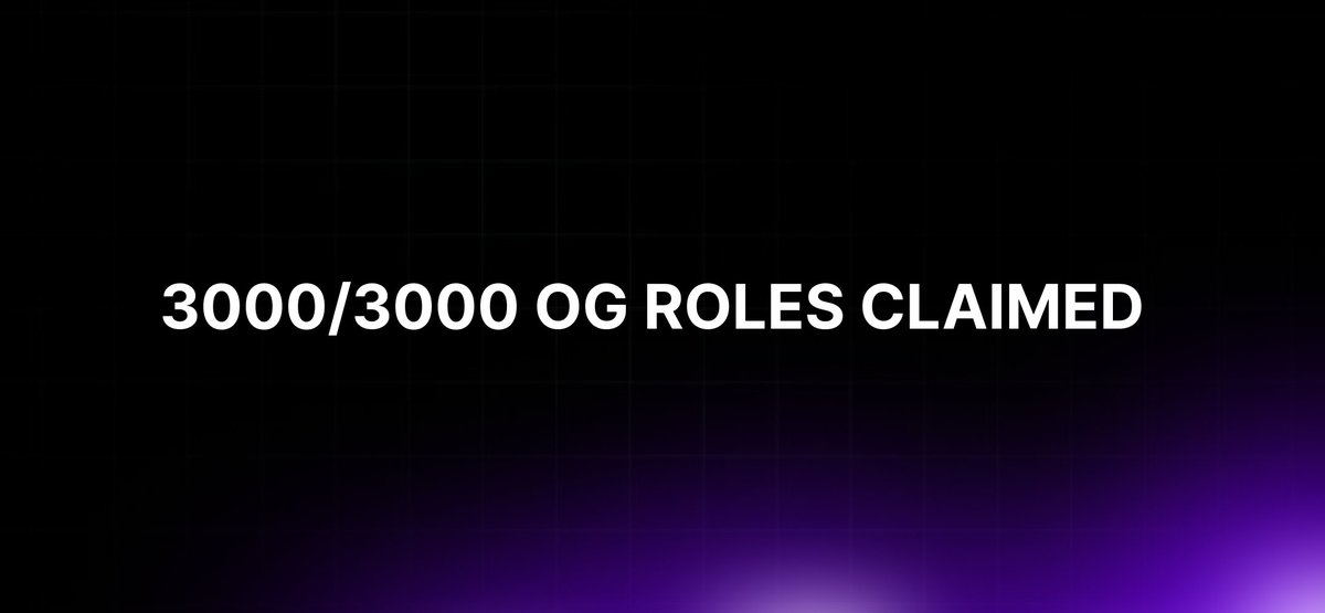 DirolLabsX's tweet photo. OG ROLE IS CLOSED 3000/3000 

What a day! On the first day of Dirol's launch, we hit 5k members in Discord, and 3000 OG roles have been claimed. 

More updates to come! 💜

Dirol on top.