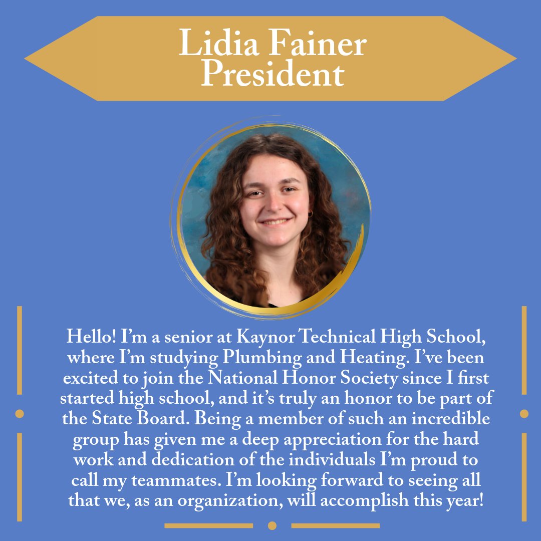 Introducing our President for the 2024-2025 CANHS, Lidia Fainer!
