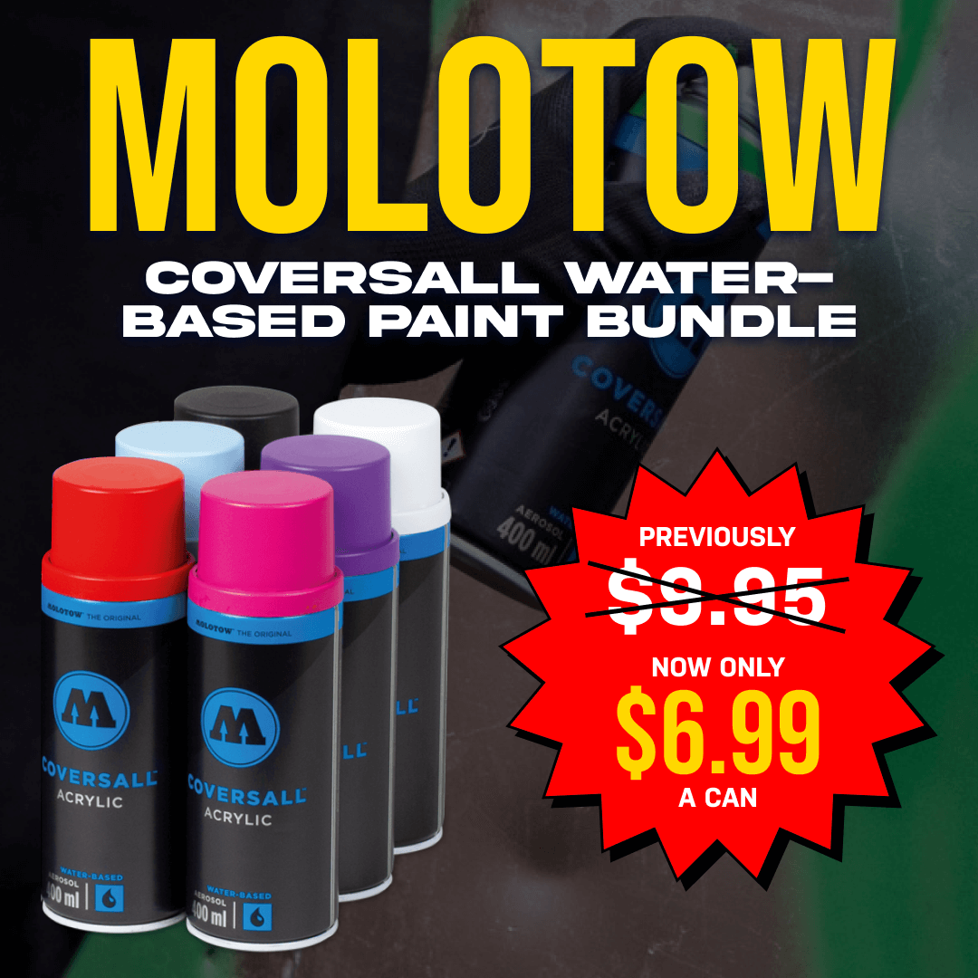 BombingScience's tweet photo. US$6.99 @molotowheadquarters Coversall Water-Based spray paint bundles are now live. Low odor, quick-drying, highly pigmented, and great for indoor or outdoor use, Grab your pack today before they sell out, link in bio.
#spraypaint #waterbased https://t.co/uSov0R9Qf3