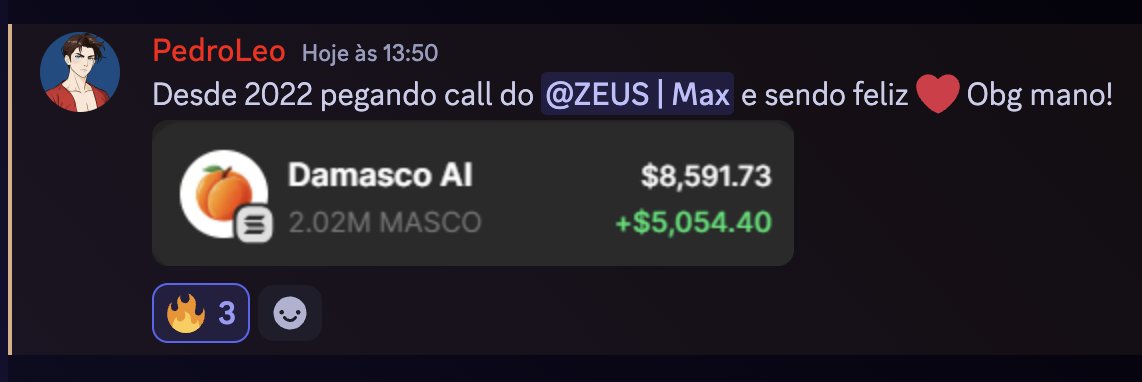 Se tem uma coisa que me deixa feliz é ver quem começou a me acompanhar em 2022 e ta fazendo $8K de profit em uma memecoin que eu passei porque confia em mim faz mais de 3 anos.

Blessed $MASCO