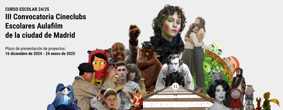 📢📽️¡Abrimos nueva convocatoria de Cineclubs Escolares Aulafilm! 

➡️Actividad gratuita para alumnado de 3º. y 4º. de ESO
➡️Centros de Madrid financiados con fondos públicos. 
⏰Fin plazo de inscripción:  24 de enero de 2025
🔗 Más info: aulafilm.com/programas/cine…

El Programa de