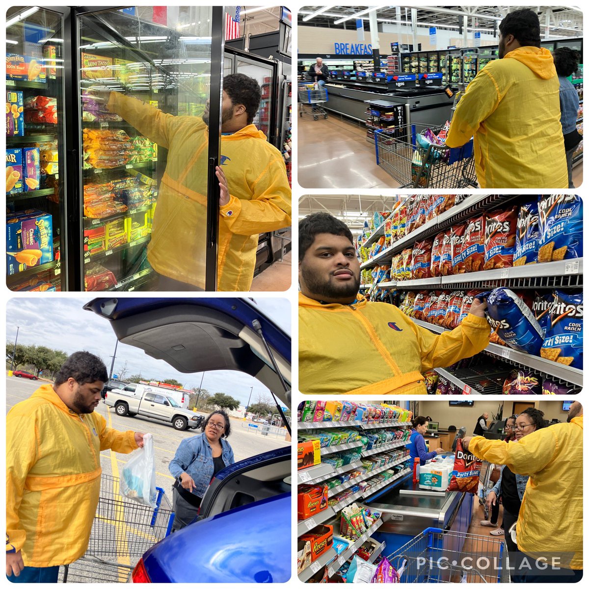 Shopping for snacks at Walmart is definitely part of being an adult. Corey and mom went on a trip to get all the things he wants. He did a fantastic job independently navigating the store and getting all his necessary items. Great Job!!